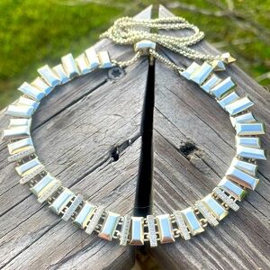 ✸Vintage Kendra Scott Harper Adjustable Pave Choker Necklace Gold Tone Crystals